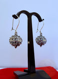 Traditional Croatian Hook Earrings, Oxidized Silver Earrings, Filigree Ball Earrings, Dubrovnik Earrings, Handmade Vintage Earrings - CroatianJewelryCraft