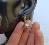 Traditional Croatian Hook Earrings, Oxidized Silver Earrings, Filigree Ball Earrings, Dubrovnik Earrings, Handmade Vintage Earrings - CroatianJewelryCraft