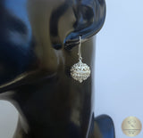 Traditional Croatian Hook Earrings, Silver Earrings, Filigree Ball Earrings, Dubrovnik Earrings, Handmade Vintage Earrings - CroatianJewelryCraft