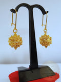Traditional Croatian Solid 14k Gold Hook Earrings, Dubrovnik Filigree Ball Earrings, Ethnic Wedding Jewelry, Dangle Gold Bridal Earrings - CroatianJewelryCraft