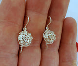 Traditional Croatian Earrings, Filigree Half Ball Earrings, Sterling Silver Earrings, Metalwork Earrings, Filigree Earrings, Wedding Jewelry
