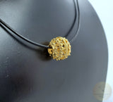 14k Gold Pendant, Sliding Gold Ball Pendant, Croatian Filigree Ball Pendant, Solid Gold Filigree Pendant, Ethno Dubrovnik Jewelry - CroatianJewelryCraft