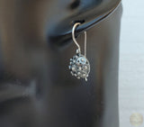 Traditional Croatian Earrings, Filigree Half Ball Earrings, Oxidized Silver Earrings, Metalwork Earrings, Filigree Earrings, Wedding Jewelry