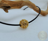 14k Gold Pendant, Sliding Gold Ball Pendant, Croatian Filigree Ball Pendant, Solid Gold Filigree Pendant, Ethno Dubrovnik Jewelry - CroatianJewelryCraft
