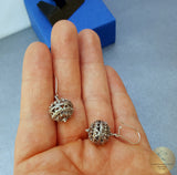 Traditional Croatian Hook Earrings, Oxidized Silver Earrings, Filigree Ball Earrings, Dubrovnik Earrings, Handmade Vintage Earrings - CroatianJewelryCraft