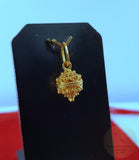 Traditional Croatian Dainty 14k Gold Pendant, Dubrovnik Filigree Ball Pendant, Small Gold Pendant, Solid Yellow Gold Dainty Chain Necklace - CroatianJewelryCraft