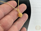 Croatian Filigree 14k Gold Pendant, Minimalist Gold  Filigree Ball Pendant, Dubrovnik Jewelry, Solid Gold Pendant, 14k Filigree Pendant - CroatianJewelryCraft
