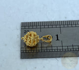 Croatian Filigree 14k Gold Pendant, Minimalist Gold  Filigree Ball Pendant, Dubrovnik Jewelry, Solid Gold Pendant, 14k Filigree Pendant - CroatianJewelryCraft