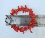 Unique Red Coral Branch Bracelet, Untreated Mediterranean Coral Bracelet, Natural Coral Jewelry