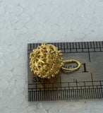 24k Gold Plated Traditional Croatian Jewelry, Dubrovnik Filigree Ball Pendant, Sterling Silver Ball Pendant, Ethno Wedding Jewelry