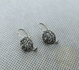 Traditional Croatian Earrings, Filigree Half Ball Earrings, Oxidized Silver Earrings, Metalwork Earrings, Filigree Earrings, Wedding Jewelry