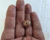 Traditional Croatian Rose Gold Slider Pendant, Solid 14k Pink Gold Pendant, Gold Filigree Slide Ball Pendant, Dubrovnik Jewelry