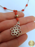 Mediterranean Coral Necklace, Red Coral Necklace, Untreated Natural Coral Pendant Necklace, Sterling Silver necklace Unique Handmade Jewelry - CroatianJewelryCraft