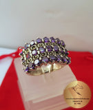 Natural Amethyst Ring w Marcasite, Sterling Silver Ring, Retro Ring, Violet Stone Rings, Purple Ring, Gemstone ring February Birthstone Ring - CroatianJewelryCraft