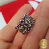 Natural Amethyst Ring w Marcasite, Sterling Silver Ring, Retro Ring, Violet Stone Rings, Purple Ring, Gemstone ring February Birthstone Ring - CroatianJewelryCraft