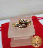 Gold Plated Zircon Ring, Wedding Ring, White Stone Ring, White Stone Engagement Ring, Promise Ring - CroatianJewelryCraft