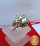 Natural White Topaz Ring, With Zircon, Wedding Ring, Flower Ring, White Stone Ring, White Topaz Engagement Ring, November Birthstone - CroatianJewelryCraft