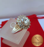 Natural White Topaz Ring, With Zircon, Wedding Ring, Flower Ring, White Stone Ring, White Topaz Engagement Ring, November Birthstone - CroatianJewelryCraft