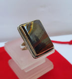 Beautiful Handmade Ring, Tiger Eye Ring, Sterling Silver Ring, Tigers Eye Ring, Natural Gemstone Ring, Birthstone Ring, Women's Jewelry - CroatianJewelryCraft