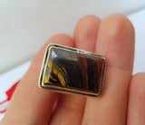 Beautiful Handmade Ring, Tiger Eye Ring, Sterling Silver Ring, Tigers Eye Ring, Natural Gemstone Ring, Birthstone Ring, Women's Jewelry - CroatianJewelryCraft