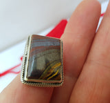 Beautiful Handmade Ring, Tiger Eye Ring, Sterling Silver Ring, Tigers Eye Ring, Natural Gemstone Ring, Birthstone Ring, Women's Jewelry - CroatianJewelryCraft