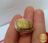 Crazy Lace Agate Ring, Sterling Silver 925 Ring, Natural Gemstone Ring, Oval Cabochon Ring, Handmade Ring - CroatianJewelryCraft