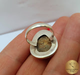 Crazy Lace Agate Ring, Sterling Silver 925 Ring, Natural Gemstone Ring, Oval Cabochon Ring, Handmade Ring - CroatianJewelryCraft