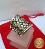 Unisex Ring, Interleaving Mesh Ring, Band Ring, Metalwork Ring, Large Silver Ring Size 9, Sterling Silver Ring, Handmade Ring - CroatianJewelryCraft