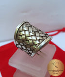 Unisex Ring, Interleaving Mesh Ring, Band Ring, Metalwork Ring, Large Silver Ring Size 9, Sterling Silver Ring, Handmade Ring - CroatianJewelryCraft