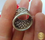 Unisex Ring, Interleaving Mesh Ring, Band Ring, Metalwork Ring, Large Silver Ring Size 9, Sterling Silver Ring, Handmade Ring - CroatianJewelryCraft