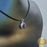 Amethyst  Pendant,  Violet Stone Pendant, Purple Pendant, February Birthstone, Sterling Silver Gemstone Pendant - CroatianJewelryCraft
