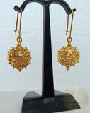 Traditional Croatian Solid 14k Gold Earrings, Dubrovnik Filigree Ball Earrings, LArge Gold Earrings, Statement Earrings, Bridal Earrings - CroatianJewelryCraft
