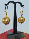 Traditional Croatian Solid 14k Gold Earrings, Dubrovnik Filigree Ball Earrings, LArge Gold Earrings, Statement Earrings, Bridal Earrings - CroatianJewelryCraft