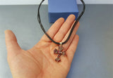 Red Garnet Cross Pendant Necklace, Victorian Cross, Antique Style Garnet Cross Necklace, Red Cross, Red Stone Pendant, Gothic, Spiritual - CroatianJewelryCraft
