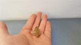 Colorful Yellow Stone Ring, Natural Citrine Ring, Transparent Sunshine Yellow Gemstone Ring, Large Cocktail Ring, Statement Ring - CroatianJewelryCraft