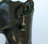Black Stone Earrings, Faceted Onyx Earrings, Sterling Silver Earrings, Filigree Earrings, Black Earrings, Black Jewelry - CroatianJewelryCraft