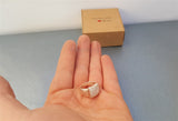 White Stone Ring, Engagement Ring, Promise Ring, White Zircon Ring, CZ Ring, Wedding Ring, Sterling Silver Ring, Anniversary Ring - Traditional Croatian Jewelry