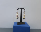 White Freshwater Pearl Earrings, Simple Pearl Dangle Earrings, Sterling Silver Pearl Earrings, Bridesmaids Jewelry, Natural Pearl Jewelry - Traditional Croatian Jewelry