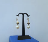 White Freshwater Pearl Earrings, Simple Pearl Dangle Earrings, Sterling Silver Pearl Earrings, Bridesmaids Jewelry, Natural Pearl Jewelry - Traditional Croatian Jewelry