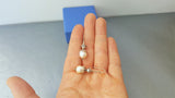 Freshwater Pearl Earrings, Simple Pearl Dangle Earrings, Sterling Silver Pearl Earrings, Bridesmaids Jewelry, Natural Pearl Jewelry - Traditional Croatian Jewelry