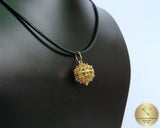 14k Gold Pendant, Croatian Filigree Ball Pendant, Dubrovnik Jewelry, Gold Filigree Pendant Necklace, Gold Bridal Jewelry, Vintage  Jewelry