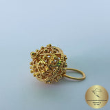 14k Gold Pendant, Croatian Filigree Ball Pendant, Dubrovnik Jewelry, Gold Filigree Pendant Necklace, Gold Bridal Jewelry, Vintage  Jewelry