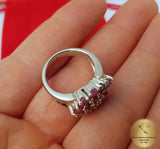 Ruby Ring, Red Stone Ring, Red Gemstone Ring, Red Silver Ring, Silver Ring Ruby Statement Ring, One of a kind ring,  Womans Ring, Red Ring - Traditional Croatian Jewelry