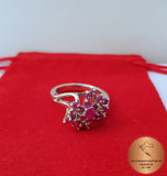 Ruby Ring, Red Stone Ring, Red Gemstone Ring, Red Silver Ring, Silver Ring Ruby Statement Ring, One of a kind ring,  Womans Ring, Red Ring - Traditional Croatian Jewelry
