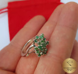 Emerald Ring, Wedding Ring, Engagement  Ring, Anniversary Rings, Green Stone Ring, Green Gemstone Ring, Silver Ring Emerald, May Birthstone - Traditional Croatian Jewelry