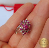 Ruby Ring, Red Stone Ring, Red Gemstone Ring, Red Silver Ring, Silver Ring Ruby Statement Ring, One of a kind ring,  Womans Ring, Red Ring - Traditional Croatian Jewelry