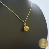 14k Gold Minimalist Pendant, Croatian Filigree Ball Pendant Necklace, Solid Gold Dainty Pendant, Dubrovnik Filigree Pendant