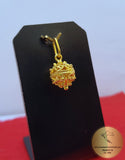 14k Gold Minimalist Pendant, Croatian Filigree Ball Pendant Necklace, Solid Gold Dainty Pendant, Dubrovnik Filigree Pendant