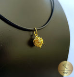 14k Gold Minimalist Pendant, Croatian Filigree Ball Pendant Necklace, Solid Gold Dainty Pendant, Dubrovnik Filigree Pendant