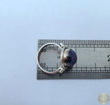 Dark Blue Stone Ring, Lapis Ring, Simple Silver Ring, Natural Gemstone Ring, Sterling Silver Lapis Lazuli Ring, Womens Ring